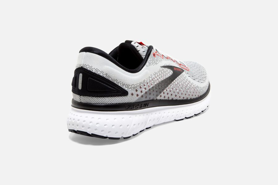 Brooks Running Shoes - Glycerin 18 Road Mens - White/Black - KLV-185026